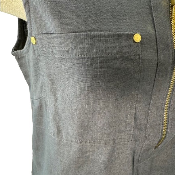 Sleeveless 100% Linen High/Low Tunic Ellen Tracy Size Small - Picture 6 of 10